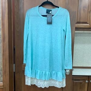 NWT long sleeve ruffled dress size small